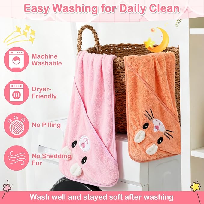 31x31 Inch Baby Hooded Towels, 12Pcs Baby Towels and Washcloths Set, Soft and Absorbent Baby Bath Towels, 3 PCS Cute 32x32 in Baby Towel with Hood and 9 Pcs Baby Washcloths for Boys and Girls