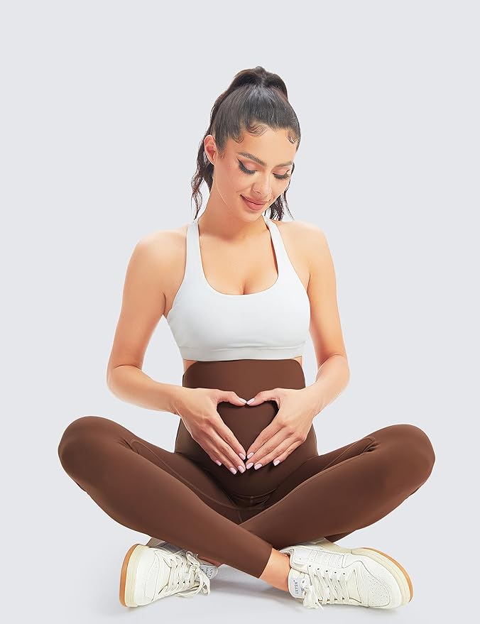 BONVIGOR Women's Maternity Leggings Over The Belly Bump Workout Full Length Leggings Running Active Yoga Pants