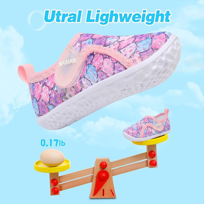 JIASUQI Baby Boys Girls Barefoot Swim Pool Water Shoes Beach Walking Sandals Athletic Sneakers