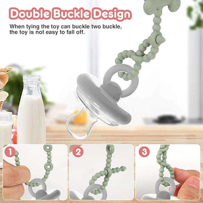 Silicone Pacifier Clip,High Chair,Stroller Accessories,Cribs,Rocking Chair