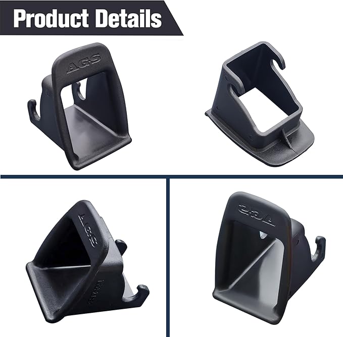 ISOFIX Interface Belt Latch Guide, 4Pcs Black Car Seat Latch Guides, ISOFIX Latch Guide Groove Bracket Connector for Car Seats (4Pcs Black)