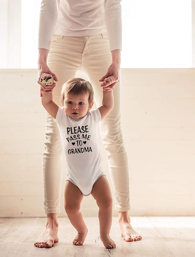 CBTwear Please Pass Me To Grandma Baby Bodysuit Funny Infant Outfit Cute Newborn Clothes Unisex Romper