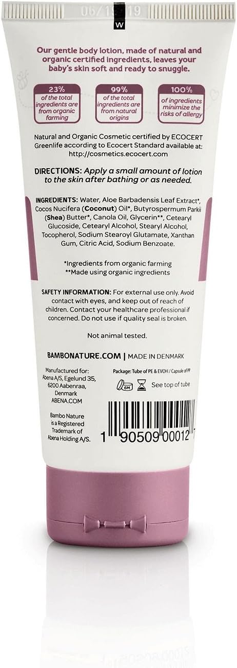 Bambo Nature Snuggle Time Body Lotion, 3.4 fl oz, 6 Count (1 Pack of 6 Tubes)