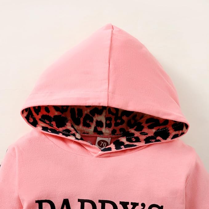 Yvowming Newborn Baby Girl Clothes Outfits Infant Hoodie Sweatshirt Pants Headband Toddler Girl Clothing Set