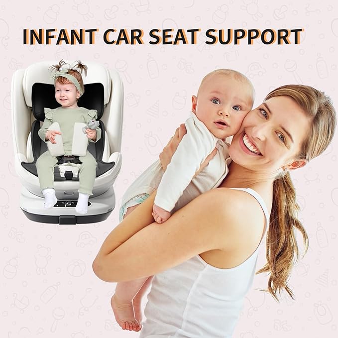 Baby Car Seat Insert, Baby Car Seat Insert and Head Support Pillow Compatible with Doona Car Seat Strollers, Stroller Cushion, Impact Protection (Black)