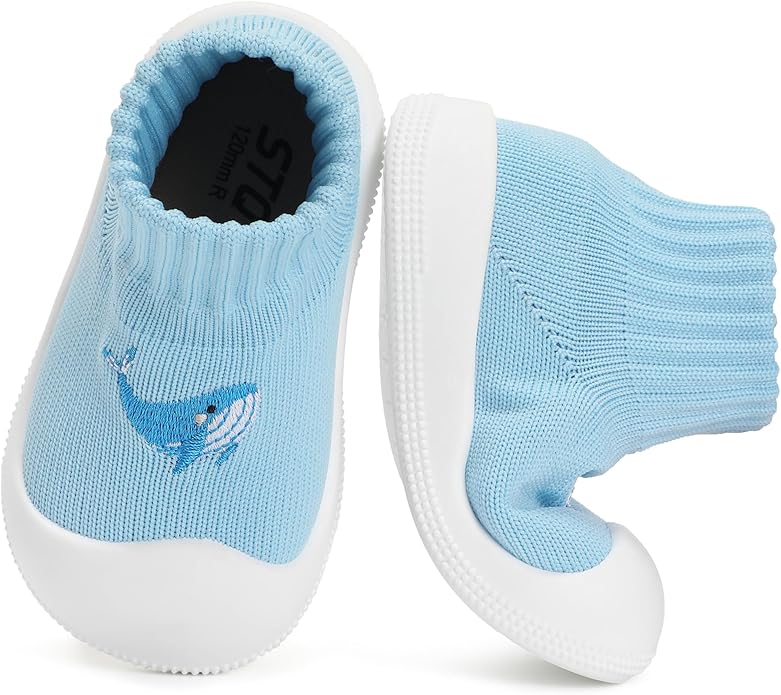 STQ Baby Socks Shoes Toddler Wide Toe Box Non-Slip Slippers Infant Walking Shoe Soft Baby Boys Girls Lightweight Sneakers
