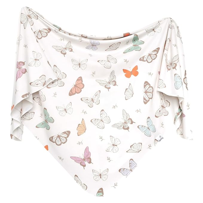 Copper Pearl Large Premium Knit Baby Swaddle Receiving Blanket Luna