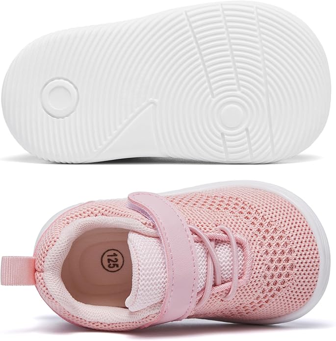 MORENDL Toddler Sneakers Baby Boys & Girls Barefoot Shoes Lightweight Breathable Walking Running Tennis Athletic Sport Shoes