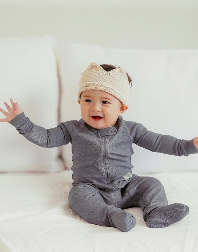 VAENAIT BABY Infant Toddler Boys Girls Modal Cotton Footed Pajamas One-Piece Romper Sleep and Play 0M-2T