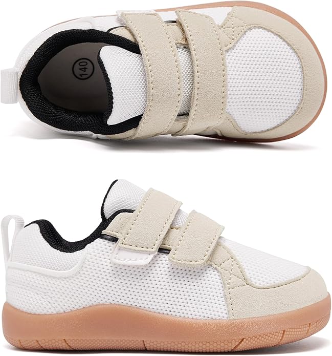 MORENDL Boys & Girls Walking Shoes 0-4 Years Baby Wide Toe Box Barefoot Shoes Toddler Sneakers