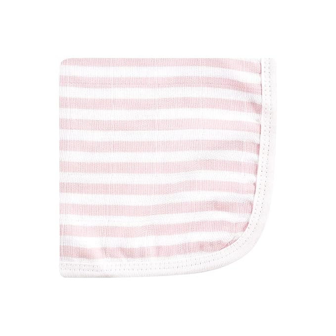 Hudson Baby Unisex Baby Cotton Muslin Washcloths, Rose, One Size