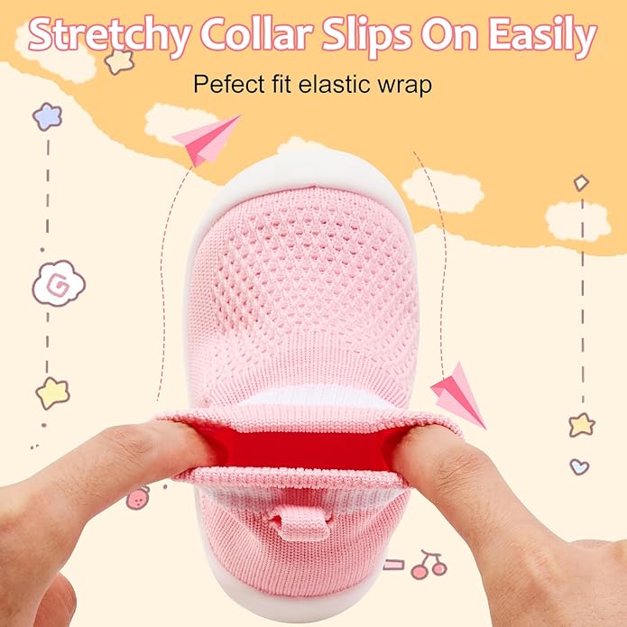 VIFUUR Baby Shoes Girls Boys Toddler Sneakers Non-Slip First Walkers Shoes for Babies 6 9 12 18 24 Months