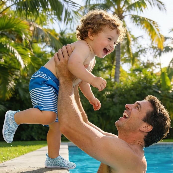 JIASUQI Baby Boys Girls Barefoot Swim Pool Water Shoes Beach Walking Sandals Athletic Sneakers