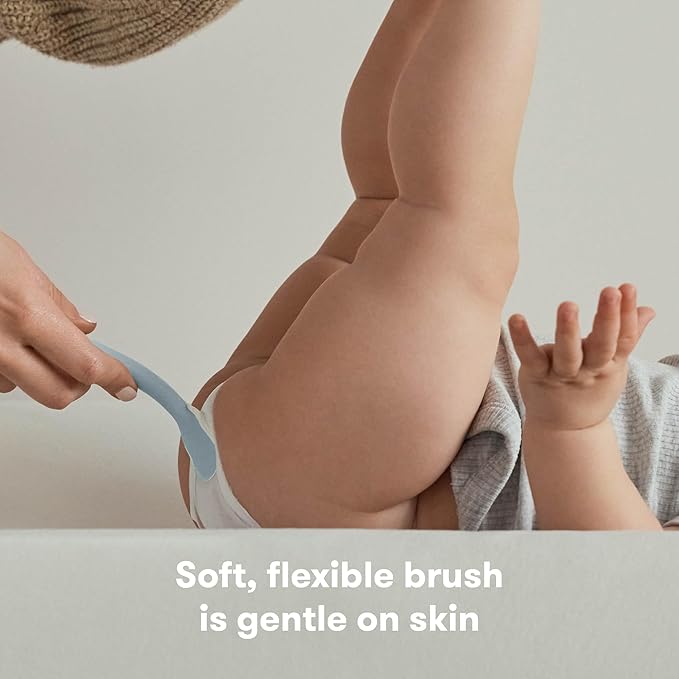 Frida Baby Diaper Cream Spatula, 100% Silicone Butt Spatula for Baby, Diaper Cream Applicator for Easy + Clean Use of Butt Paste & Diaper Rash Cream, BPA- Free, Blue