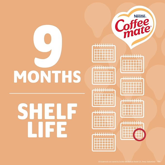 Nestle Coffee mate Coffee Creamer, Vanilla Caramel, Liquid Creamer Singles, Non Dairy, No Refrigeration, 0.375 fl oz Tubs (Pack of 200)