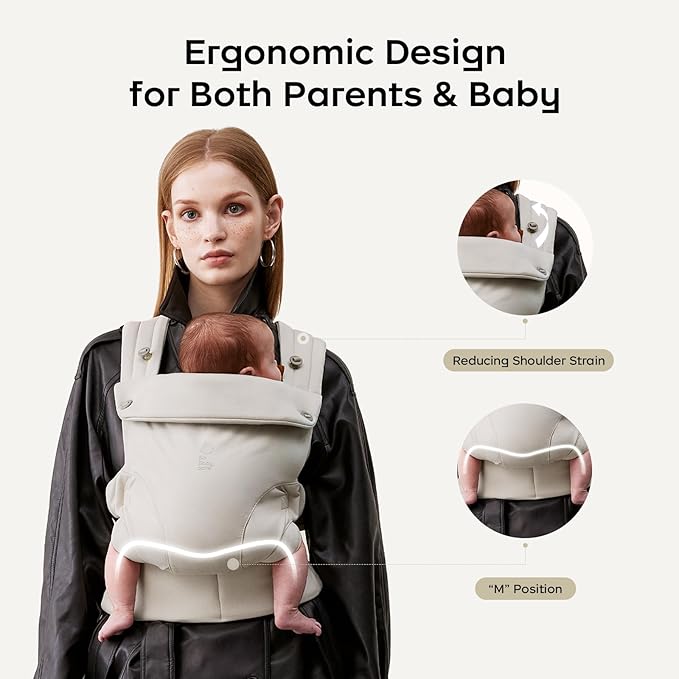 Bc Babycare CocoonGo Baby Carrier – CloudTouch Soft & Ergonomic Baby Carrier for 7–44 lbs | Easy to Wear, Adjustable Fit, Travel-Ready, Machine Washable (Grey)