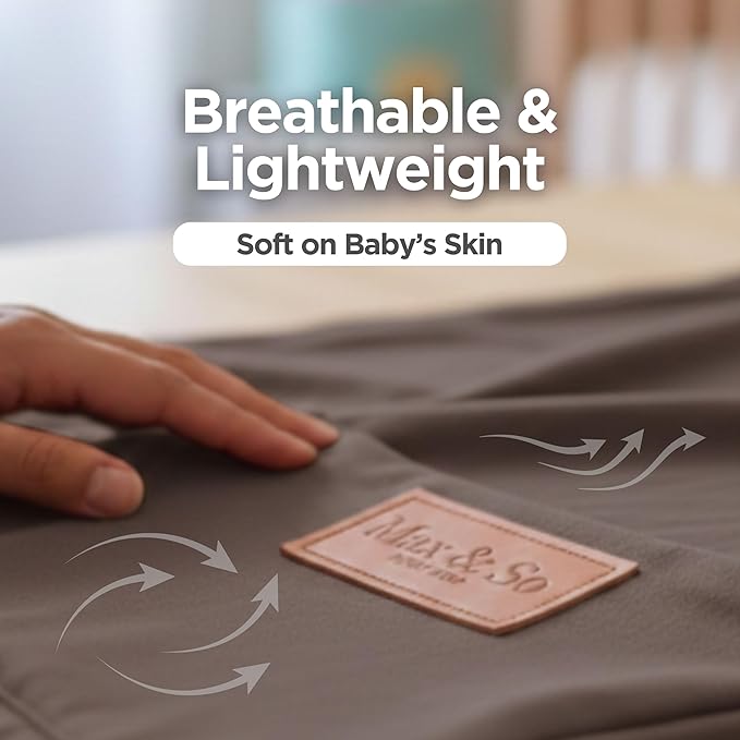 Baby Wrap Carrier - Premium Cotton Baby Carrier Wrap for Newborn to Toddler- Infant Carrier for Babies 8-35 lb - Baby Holder One Size Fits All with Front Pocket by Max&so