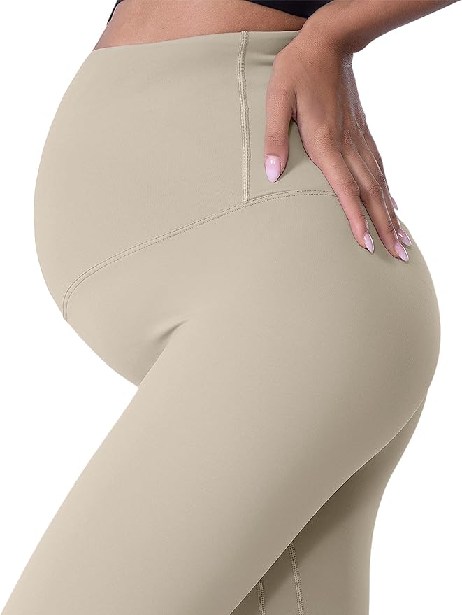 POSHDIVAH Women's Maternity Leggings Over The Belly Pregnancy Yoga Pants Active Wear Workout Leggings