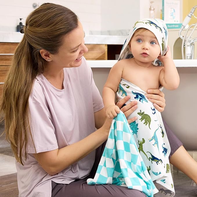 Baby Hooded Towel, 2 Pack Bath Towel for Boy or Girl, Soft Baby Bath Towel, Shower Gifts for Newborn, Infant, Toddler (29 X 29 Inch)