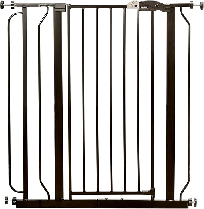 Regalo Safety 36" Extra Tall Baby Safety Gate for Doorways & Bottom of Stairs, Pressure Mount, for 6-24 Months, Toddlers & Pets, Tested & Safe for 30 Years, American Designed, American Owned