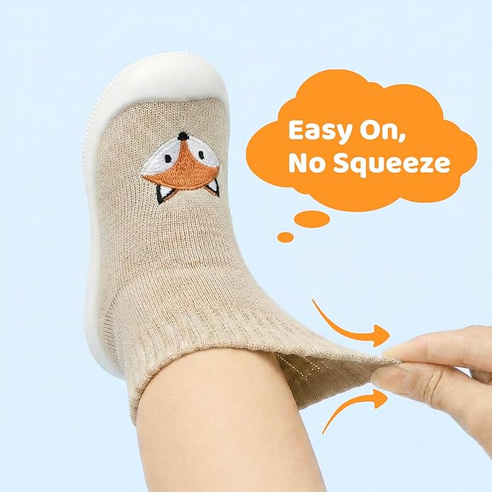 STQ Baby Socks Shoes Toddler Wide Toe Box Non-Slip Slippers Infant Walking Shoe Soft Baby Boys Girls Lightweight Sneakers