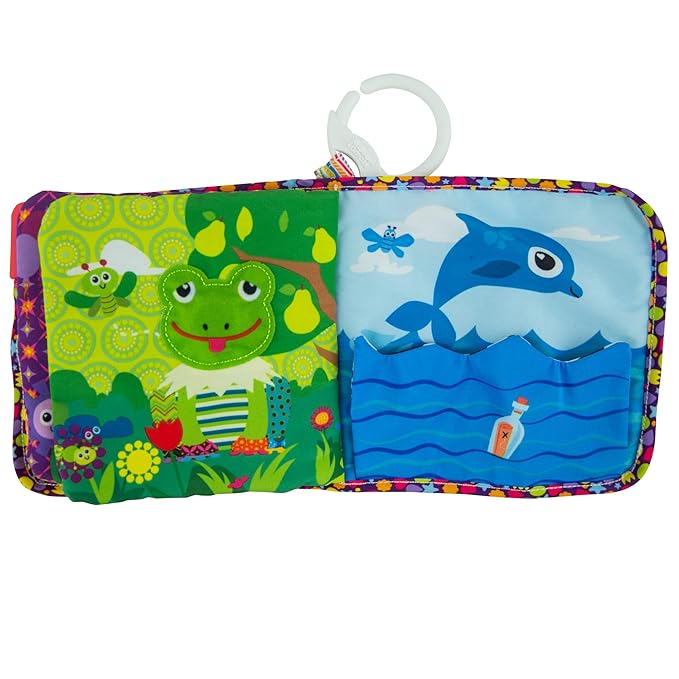 Lamaze Fun with Colors Soft Baby Book - High Contrast Baby Book with Crinkly Cloth Pages - Sensory Books for Babies Ages 6 Months and Up (Pack of 2)