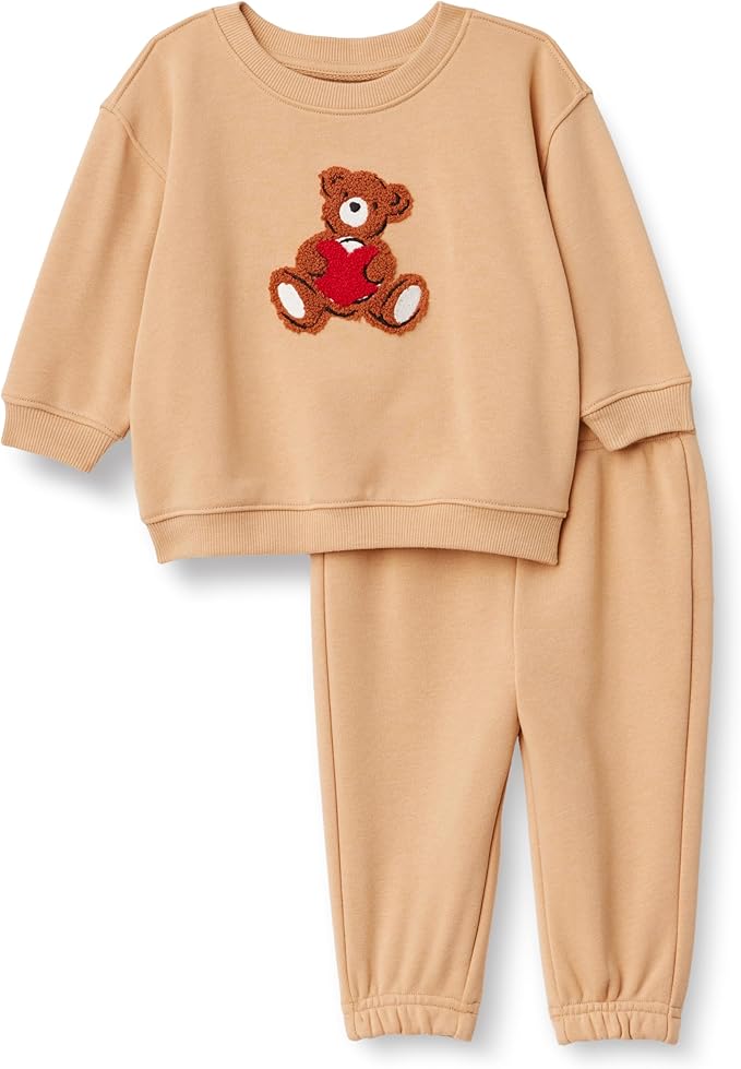 Amazon Essentials x Sofia Grainge Unisex Toddlers and Babies' Sweatshirt & Sweatpant Set