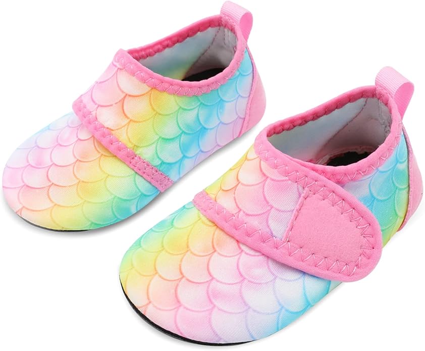 JIASUQI Baby Boys and Girls Barefoot Swim Water Skin Shoes Aqua Socks for Beach Swim Pool