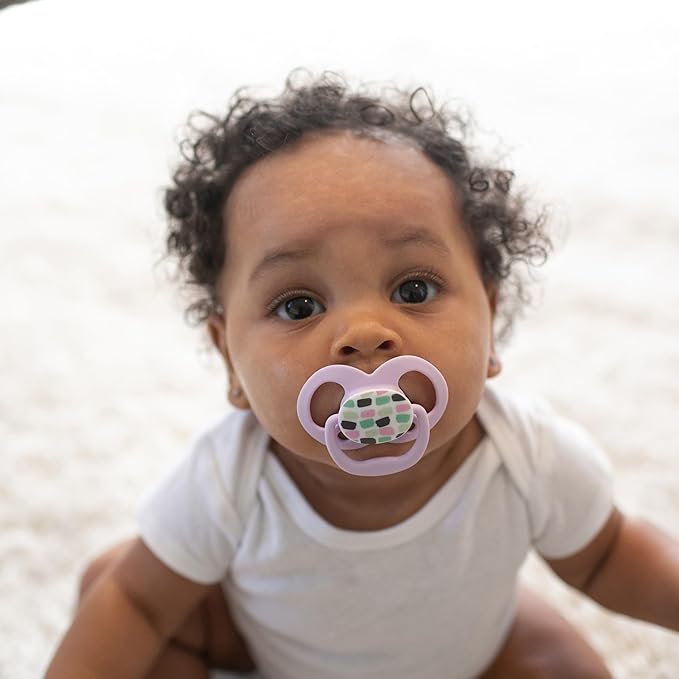 Dr. Brown's Advantage Baby Pacifier, Fully Symmetrical Soother with Soft Silicone Bulb, Scooter Squirrel, 6-18m, BPA Free, 2 Pack