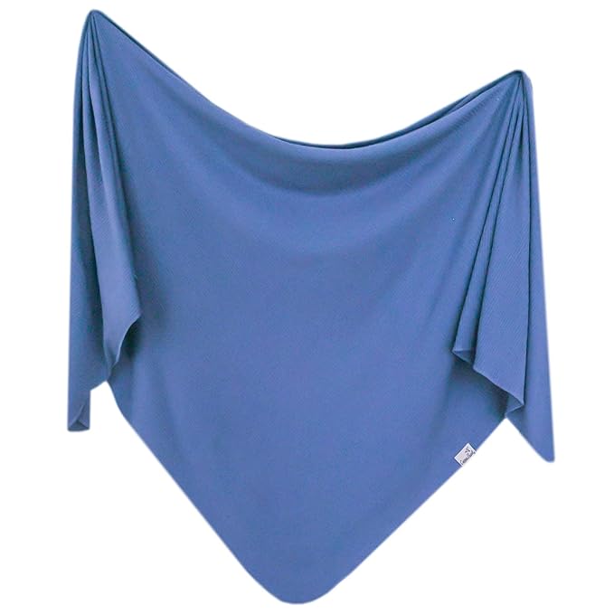 Copper Pearl Baby Swaddle Blanket - Premium Knit Baby Blanket, Large Soft Stretchy Receiving Blankets for Baby Boy and Girl, Swaddles for Newborn, Infant, and Toddler (Indigo)