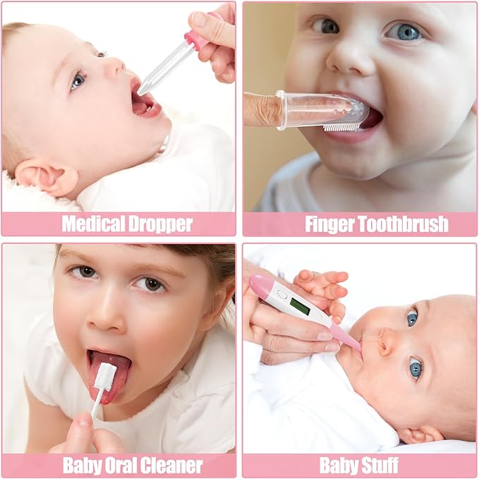 Baby Healthcare and Grooming Kit for Newborn Kids, 31PCS Upgraded Safety Baby Care Kit, Newborn Nursery Health Care Set, Baby Care Products (Pink（31PCS)