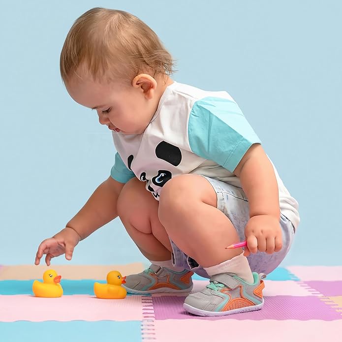 L-RUN Baby Shoes Boys Girls First Walkers Breathable Infant Sneakers Flexible Non-Slip Sole Walking Shoes for Toddlers