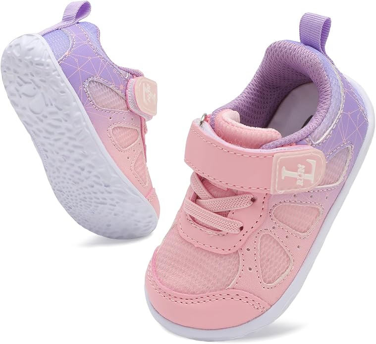 L-RUN Baby Shoes Boys Girls First Walkers Breathable Infant Sneakers Flexible Non-Slip Sole Walking Shoes for Toddlers