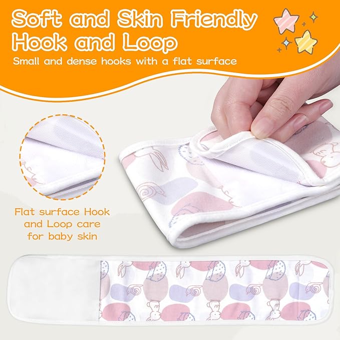 4Pcs Baby Infant Umbilical Cord Belly Bands Cartoon Cotton Soft Baby Belly Belt, Adjustable Newborn Belly Button Wrap, Baby Tummy Wrap for Protection, Baby Gifts for 0 to 12 Months(Hedgehog)