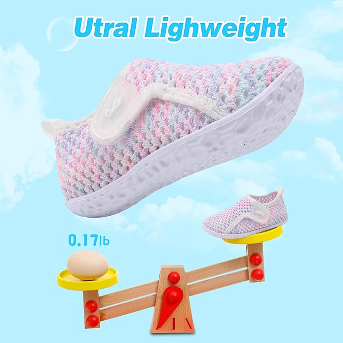 JIASUQI Baby Boys Girls Barefoot Swim Pool Water Shoes Beach Walking Sandals Athletic Sneakers
