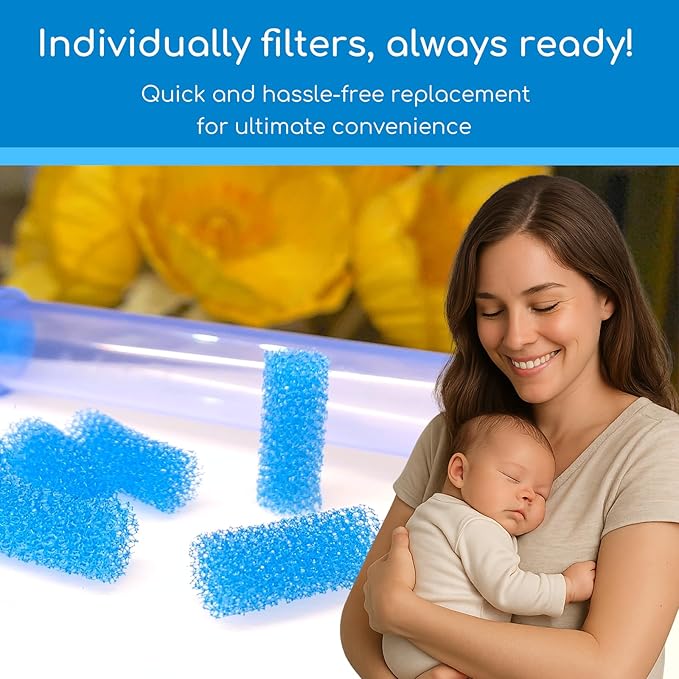 120-Pack of Premium Baby Nasal Aspirator Hygiene Filters, Replacement for NoseFrida Nasal Aspirator Filter, BPA, Phthalate & Latex Free