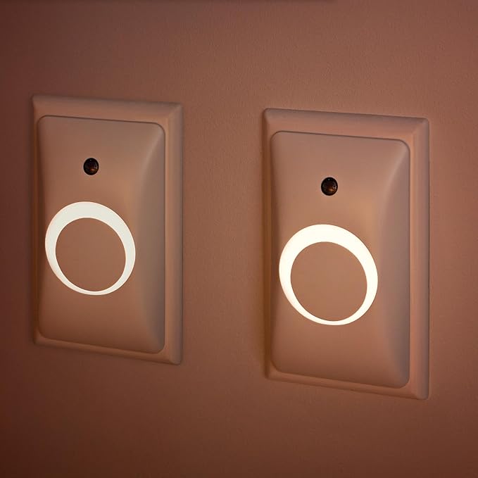 GlowGuard Childproof Outlet Covers & Night Light (2-Pack) | Secure & Tamper Resistant | Childproof, Babyproof, Toddler Proof, Child Safety Socket Cover | Light Sensor or Manual Toggle | Patent Pending