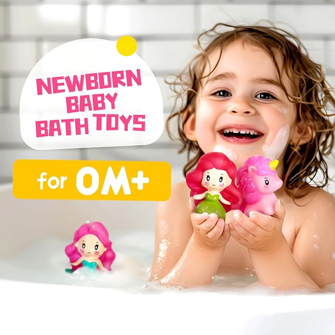 Hely Cancy Baby Bath Toys - No Hole Bath Toys for Kids, Bath Tub Shower Toys for Newborn Baby