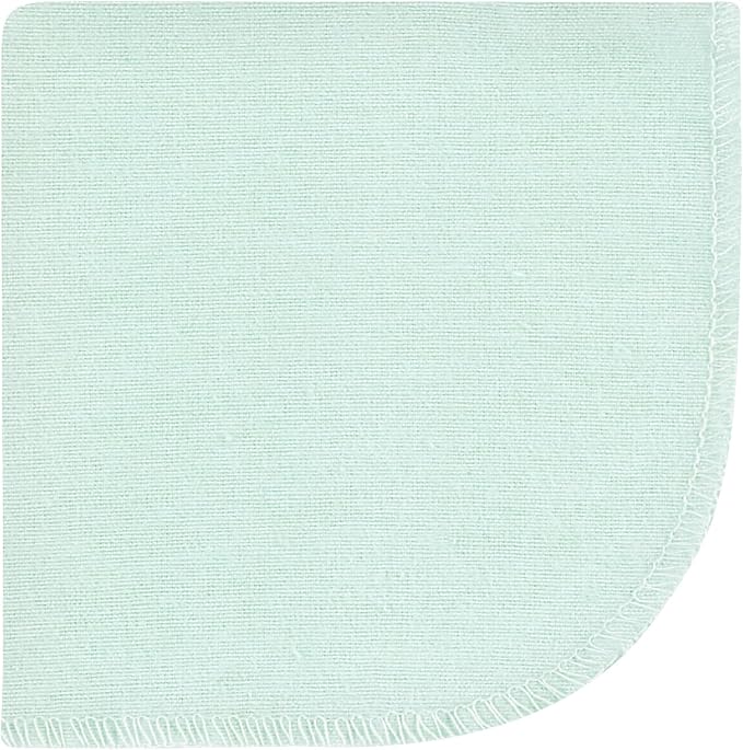 Hudson Baby Unisex Baby Flannel Washcloths, Eucalyptus 10Pk, One Size