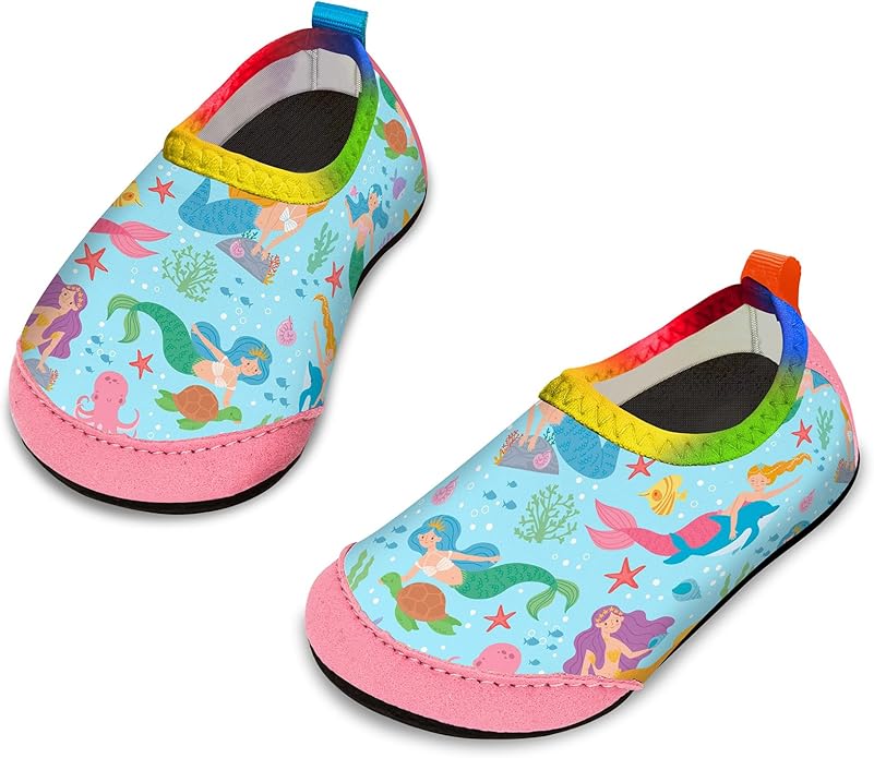 Baby Boys and Girls Swim Water Shoes Barefoot Aqua Socks Non-Slip for Beach Pool Toddler Kids