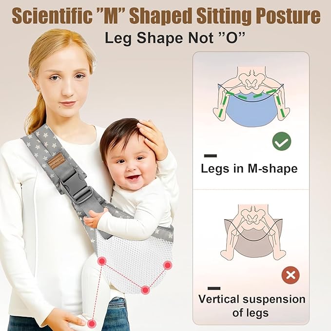Baby Sling Carrier,Toddler Carrier,2026 New Baby Sling,Breathable and Adjustable Sling,Non-Slip Hip Seat Carrying 10-30lbs(Mesh,Leopard Print)