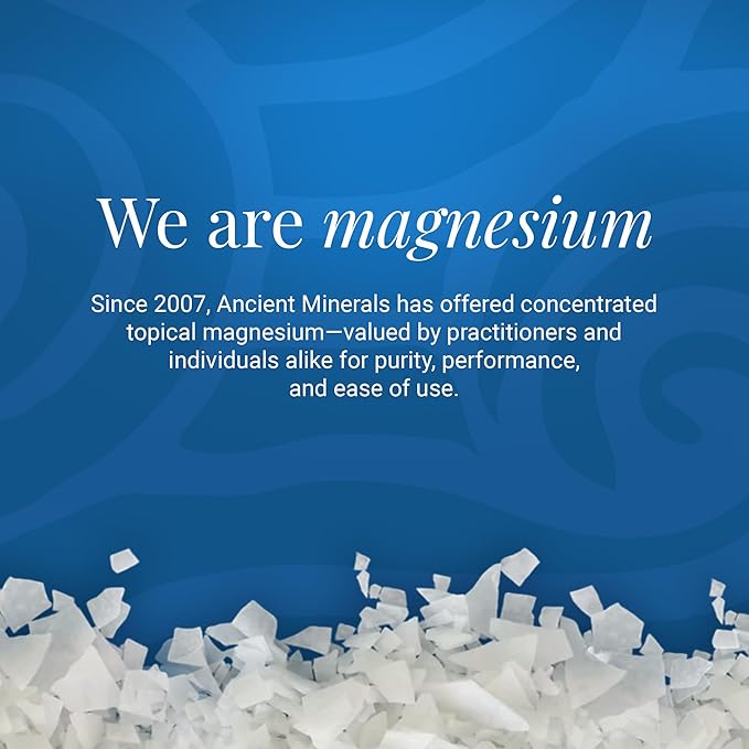 Ancient Minerals Magnesium Bath Flakes – Pure Zechstein Magnesium Chloride for Soaking and Whole-Body Replenishment, 8 lb Bag