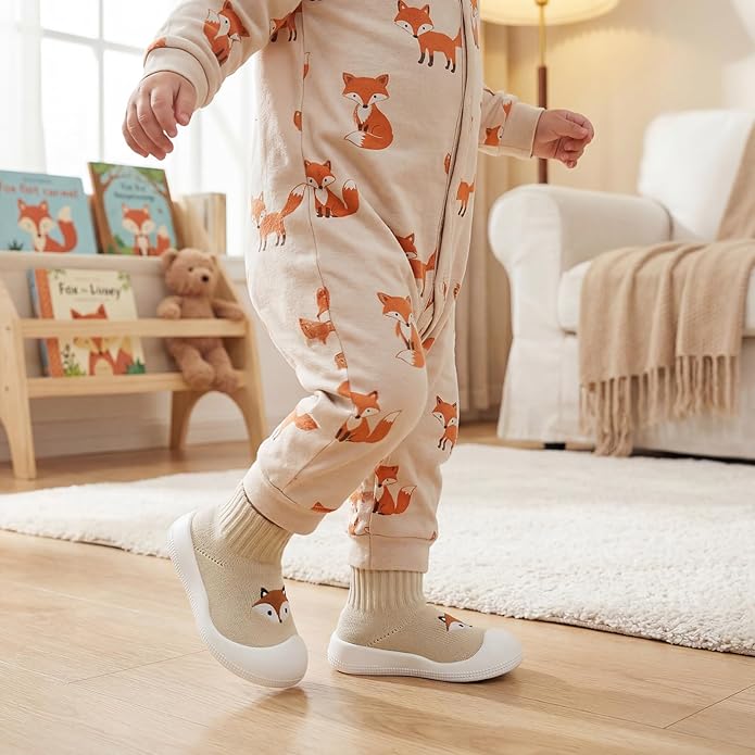 STQ Baby Socks Shoes Toddler Wide Toe Box Non-Slip Slippers Infant Walking Shoe Soft Baby Boys Girls Lightweight Sneakers