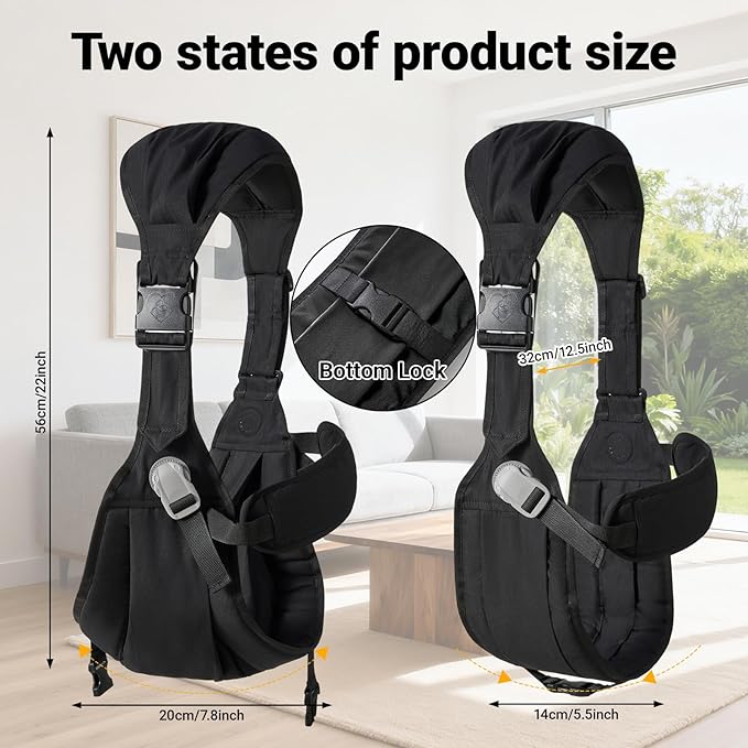 Baby Sling Carrier,Baby Carrier Newborn to Toddler,Adjustable Lightweight Toddler Carrier 25-60 lbs,Ideal for Home,Shopping,and Travel