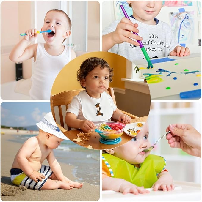 Cute Unisex-Baby Bib, Cotton Adjustable Waterproof Drooler, Birthday Gifts for Girls Boys Aged 0-3 Years Old