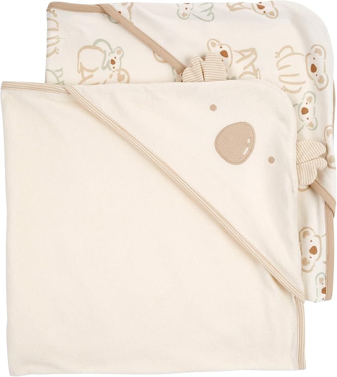 Carter's Baby Hooded Towel (2-pk Ivory/Khaki)