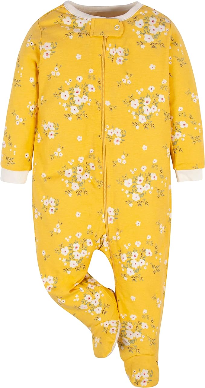 Gerber baby-girls 4 Pack Sleep 'N Play Footie