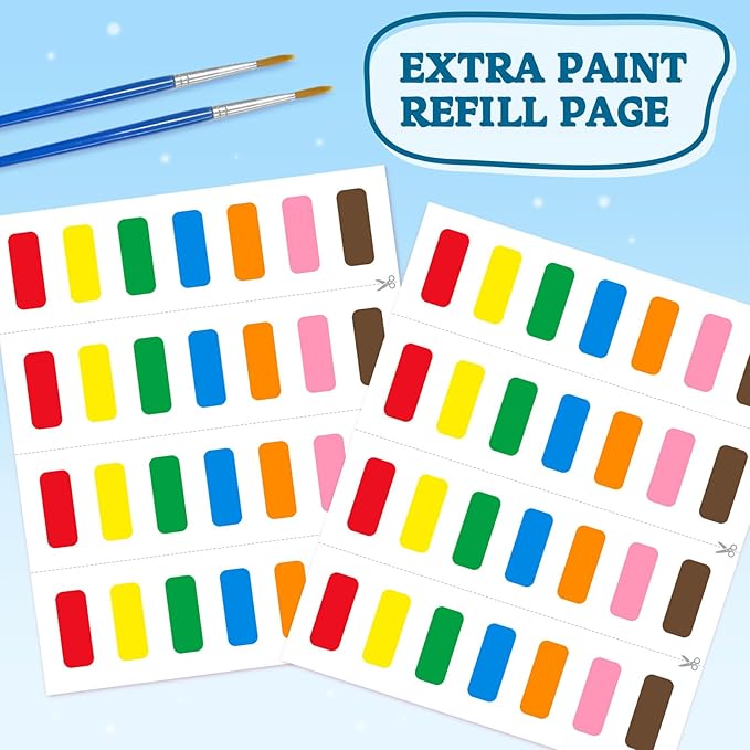 SOCOLER Paint with Water Coloring Books for Toddlers,Animal Theme Mess Free Watercolor Painting Papers for Kids Water Color Paint Kit Art Craft Gift for Ages 1-3, 4-8