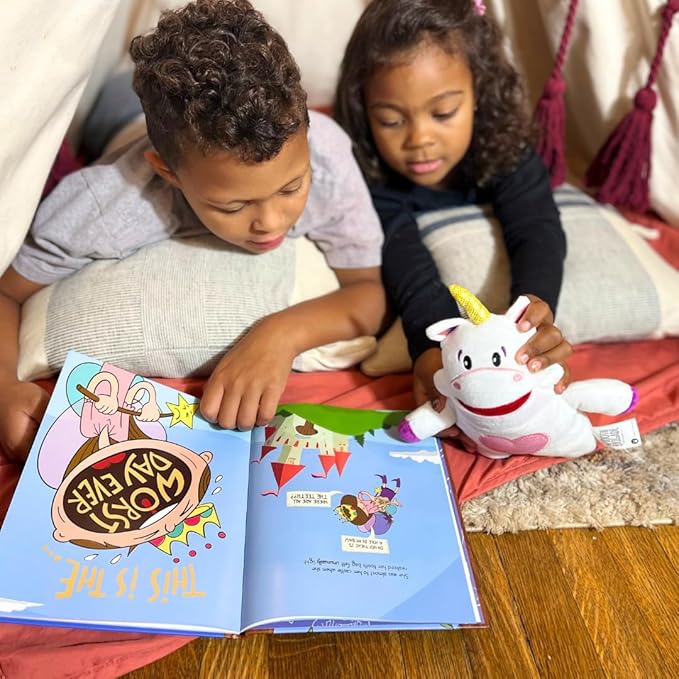 Sprinkles Unicorn Tooth Fairy Pillow and Book Bundle | 8" Plush with Pocket for Lost Teeth & Hardcover Storybook w/Tracker, Q&A for Boys Girls Children of All Ages
