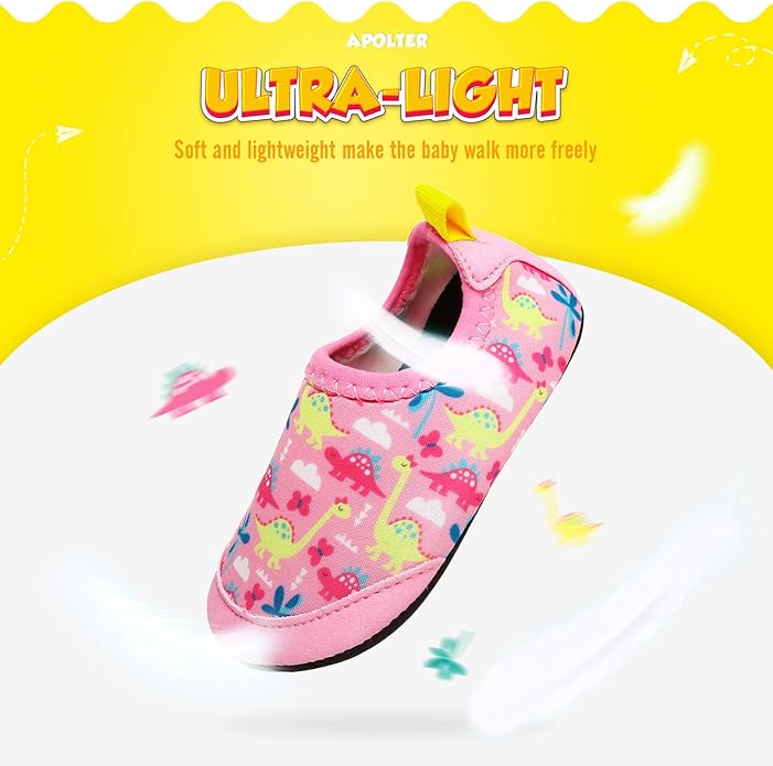 Baby Boys and Girls Swim Water Shoes Barefoot Aqua Socks Non-Slip for Beach Pool Toddler Kids